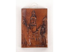 SOPRON fali kerámia tűztorony 10 x 15 cm