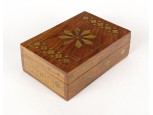 Réz intarziás indiai fadoboz 10 x 15 cm