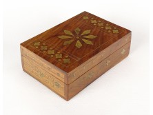 Réz intarziás indiai fadoboz 10 x 15 cm