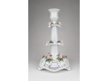 Nagyméretű rózsás porcelán gyertyatartó 24cm
