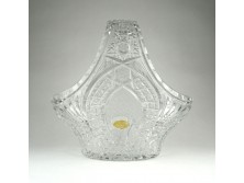 Jelzett hatalmas kristály kosár 23.5 cm