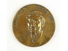 Margareta Mikkelsen genetikus bronz plakett