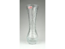 Csiszolt szálváza kristály váza 19.5 cm