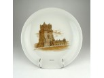 Portugál porcelán falitányér Torre de Belem