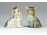 Régi kisméretű porcelán fiú-lány pár