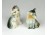 Régi kisméretű porcelán fiú-lány pár