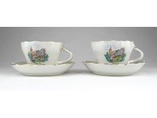 Régi Aquincum porcelán kávéscsésze pár