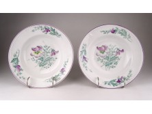 Oblatt J. vásárhelyi porcelán tányér pár