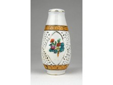 Régi áttört keleti porcelán díszváza 10 cm