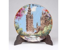 Festett kisméretű Sevilla fatányér 11 cm