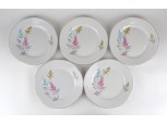 Jelzett német porcelán süteményes készlet