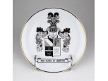 PRO PATRIA ET LIBERTATE Hollóházi porcelán dísztányér 