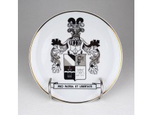PRO PATRIA ET LIBERTATE Hollóházi porcelán dísztányér 