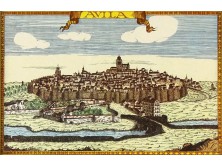 Avila spanyol város látkép keretezett offset 9 x 14 cm