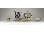 Antik Bareuther Bavaria 4 személyes porcelán kávéskészlet 