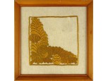 Régi keretezett kézimunka 27 x 27 cm