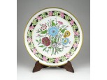 Régi virágdíszes jelzett Bavaria porcelán dísztányér 17 cm