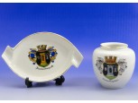 Címeres porcelán váza hamutál BLANKENBURG
