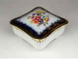 Régi német PM porcelán gyűrűtartó bonbonier
