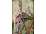 Régi gobelin fekete keretben 38 x 27 cm