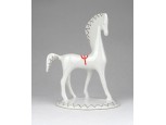 Régi kisméretű Aquincum porcelán ló 11 cm