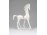 Régi kisméretű Aquincum porcelán ló 11 cm