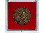Kőbányai vas és acélöntödei bronz emlékérem díszdobozában