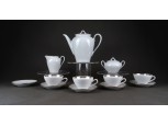Régi aranyozott KAHLA 4 személyes porcelán kávéskészlet