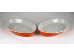 Retro jelzett ovális Drasche porcelán sütőtál 16 cm