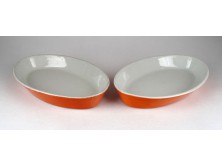 Retro jelzett ovális Drasche porcelán sütőtál 16 cm