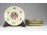 Régi virágdíszes vajszínű 6 darabos Thomas Ivory porcelán dísztányér készlet