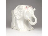 Jelzett elefánt alakú angol porcelán virágtartó kaspó