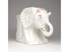 Jelzett elefánt alakú angol porcelán virágtartó kaspó