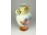 Régi virágminrás rózsa díszes porcelán váza 15 cm