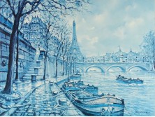 Párizsi nyomat : Eiffel torony 30 x 40 cm