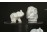 Kisméretű fehér porcelán elefánt csomag 10 darab