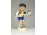 Régi német kisméretű porcelán fiú kismalacokkal 11.5 cm