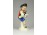 Régi német kisméretű porcelán fiú kismalacokkal 11.5 cm
