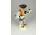 Régi német kisméretű porcelán fiú kismalacokkal 11.5 cm