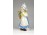 Szégyenlős flamand kislány tulipánnal porcelán figura 15 cm