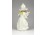 Szégyenlős flamand kislány tulipánnal porcelán figura 15 cm