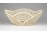 Sárgarózsás porcelán áttört kosár kínáló tál 14.5 cm