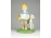 Régi kerámia kislány kiskecskével figura 11.5 cm