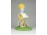 Régi kerámia kislány kiskecskével figura 11.5 cm