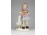 Régi porcelán kislány libával figura 14.5 cm