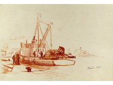 Bánó Endre : Sozopol kikötő 1956
