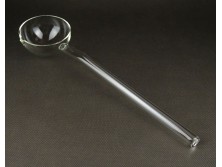 Nagyméretű fújt üveg gyógyszerész merőkanál patikai eszköz 33 cm