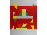 XX. századi magyar festő : Absztrakt kompozíció 70 x 90 cm
