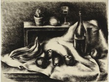 Kiss Terézia : "Csendélet banánnal" 1967 43 x 61.5 cm