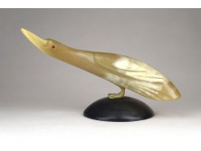 Szarvasmarha szaruból faragott madár 18.5 cm